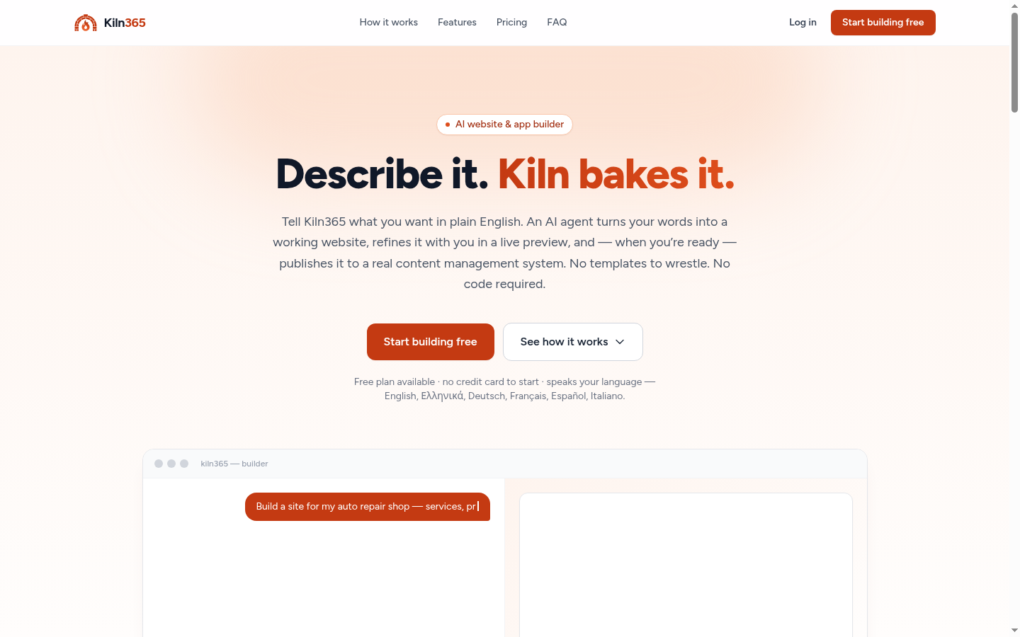 Kiln365 AI builder