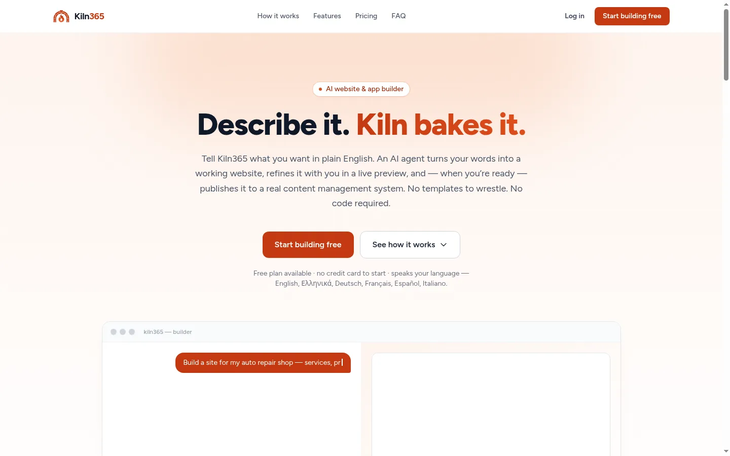 Kiln365 AI builder